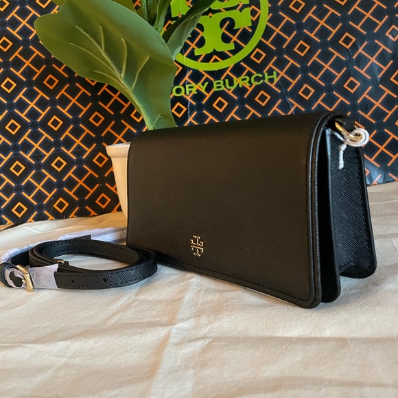 New, authentic tory burch Emerson mini crossbody bag black - Picture 3 of 12